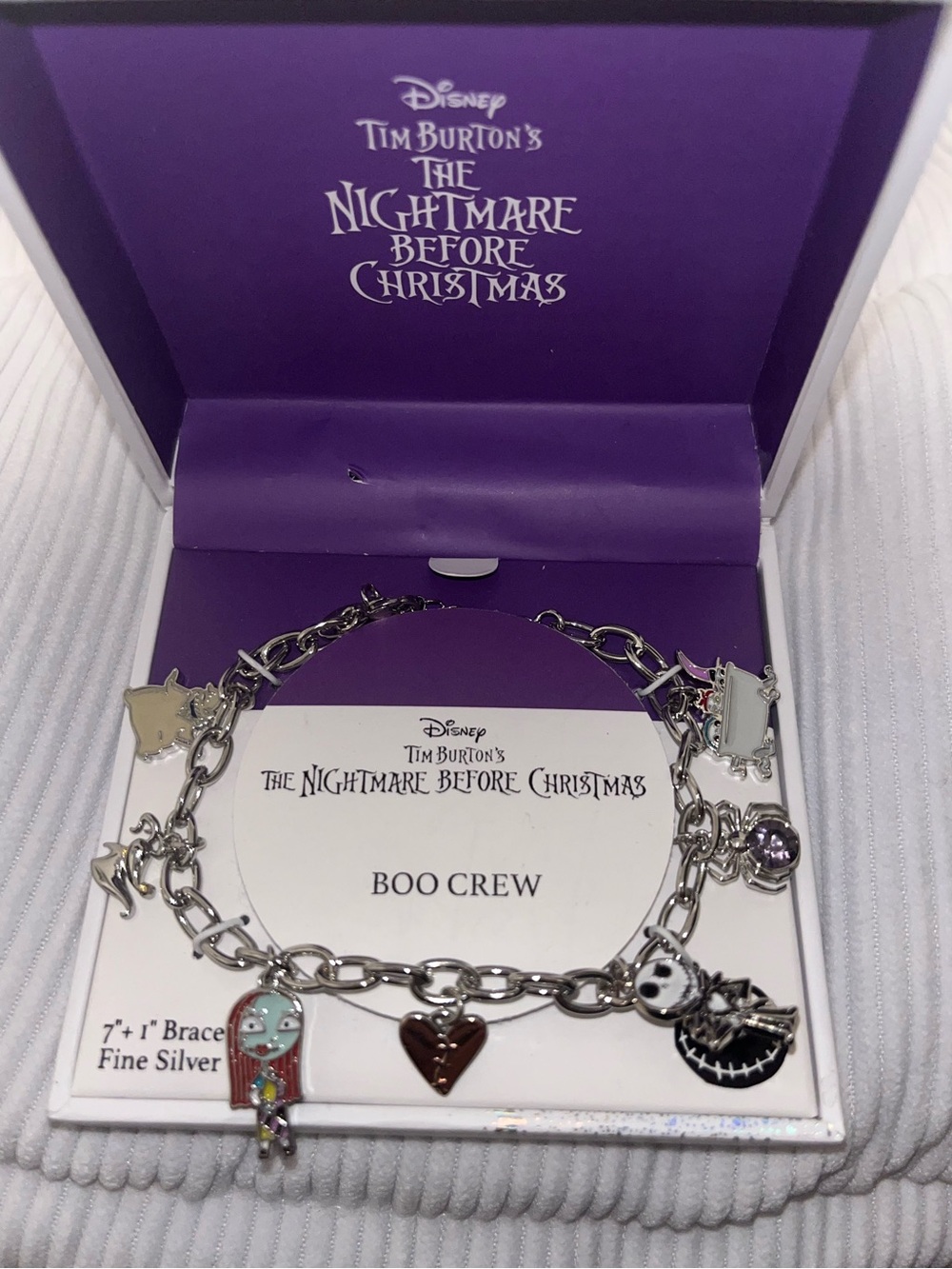 Disney The Nightmare Before Christmas Charm Bracelet NWB